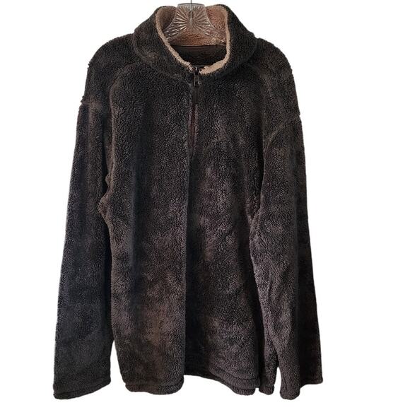 Trinity Fleece Gray Tan Pullover Jacket Size XL - Picture 2 of 4